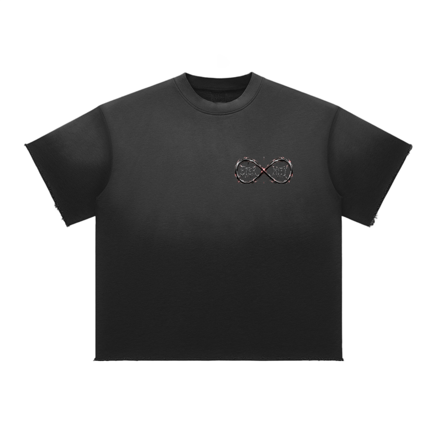 Sun Fade Raw Edge Mave Eternity T-Shirt