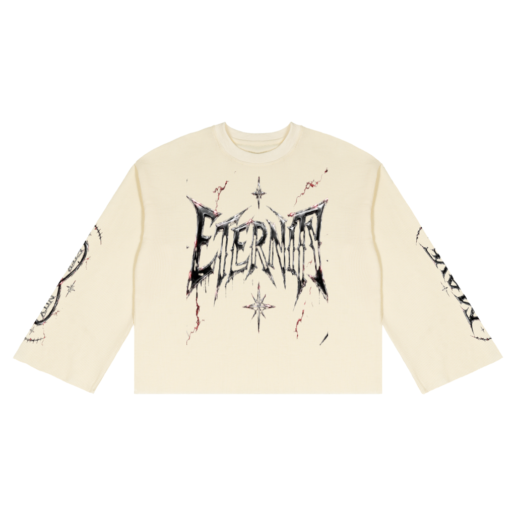 Unisex Waffle Raw Edge Mave Eternity T-Shirt
