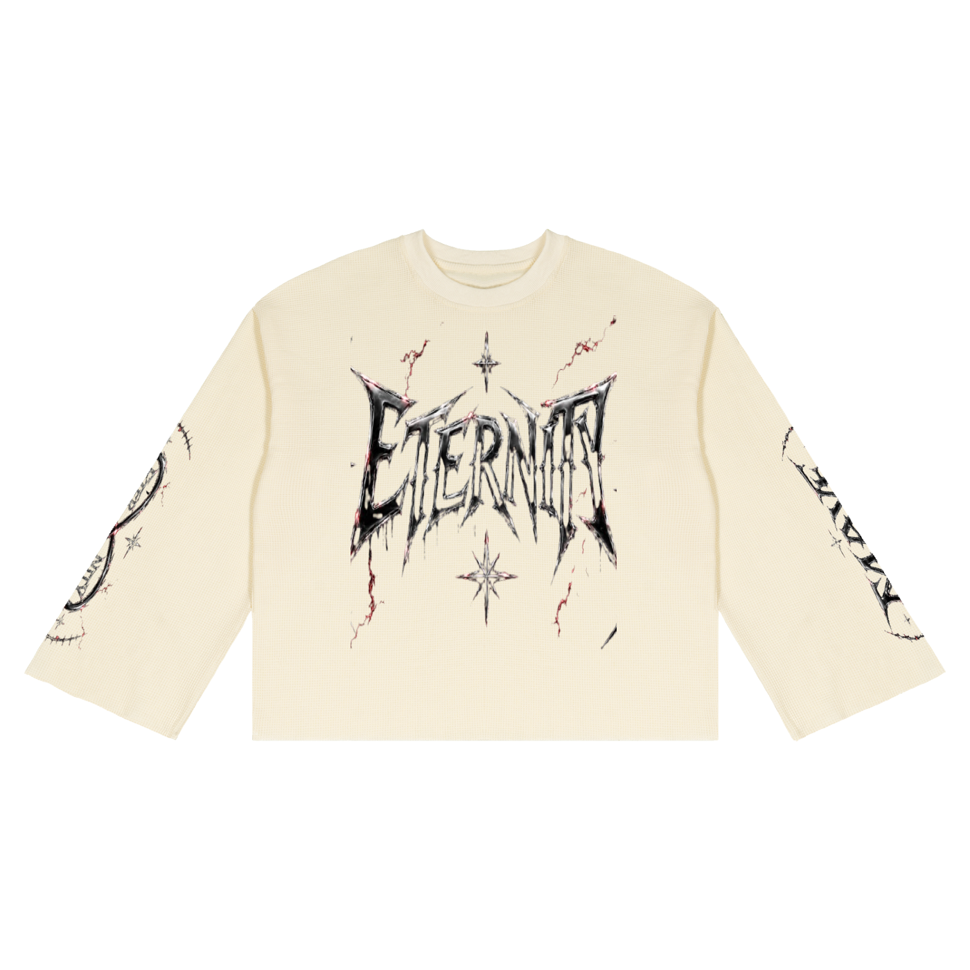 Unisex Waffle Raw Edge Mave Eternity T-Shirt