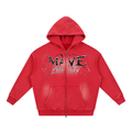 Sunfade Two-way Zipper Boxy Fleece Mave Eternity Hoodie