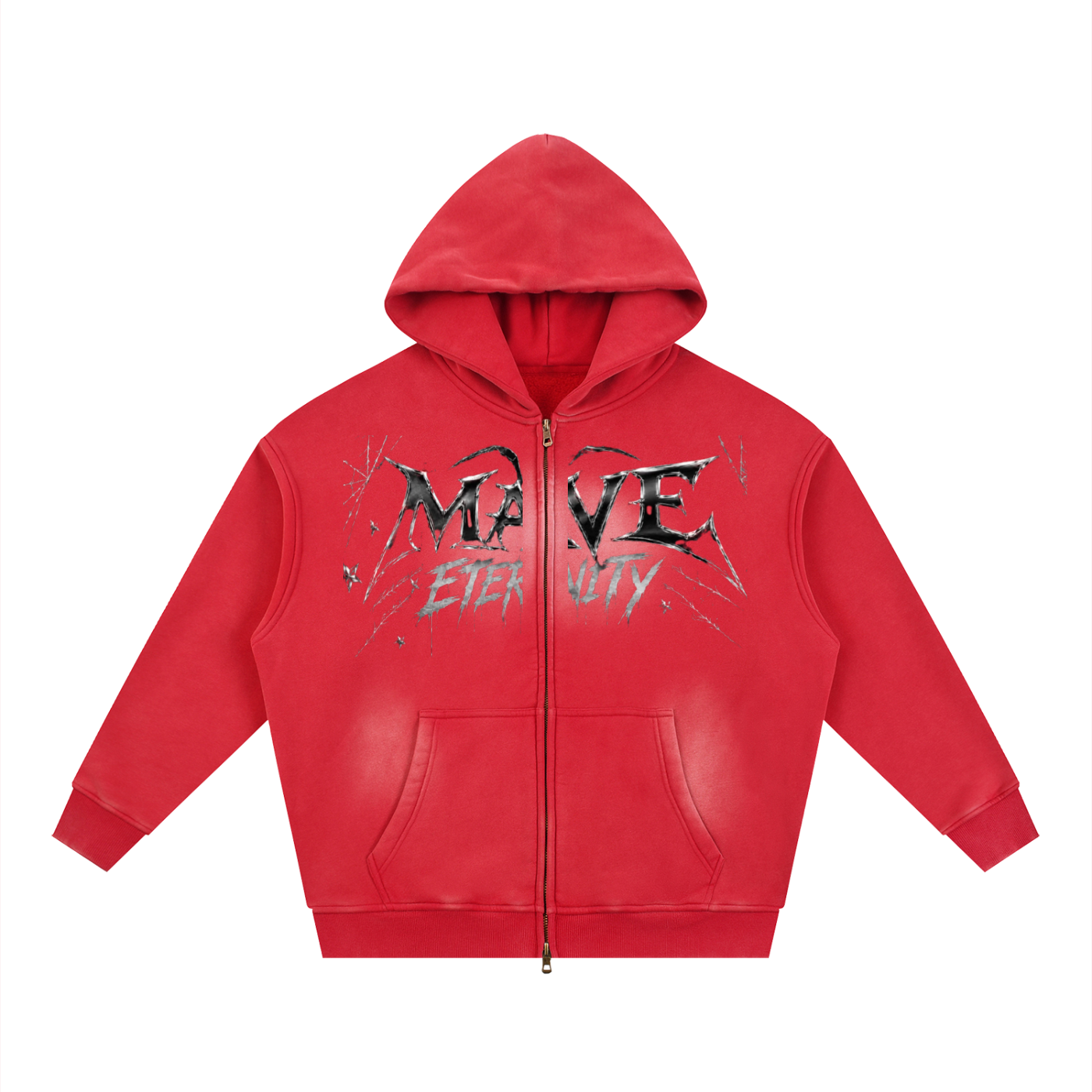 Sunfade Two-way Zipper Boxy Fleece Mave Eternity Hoodie