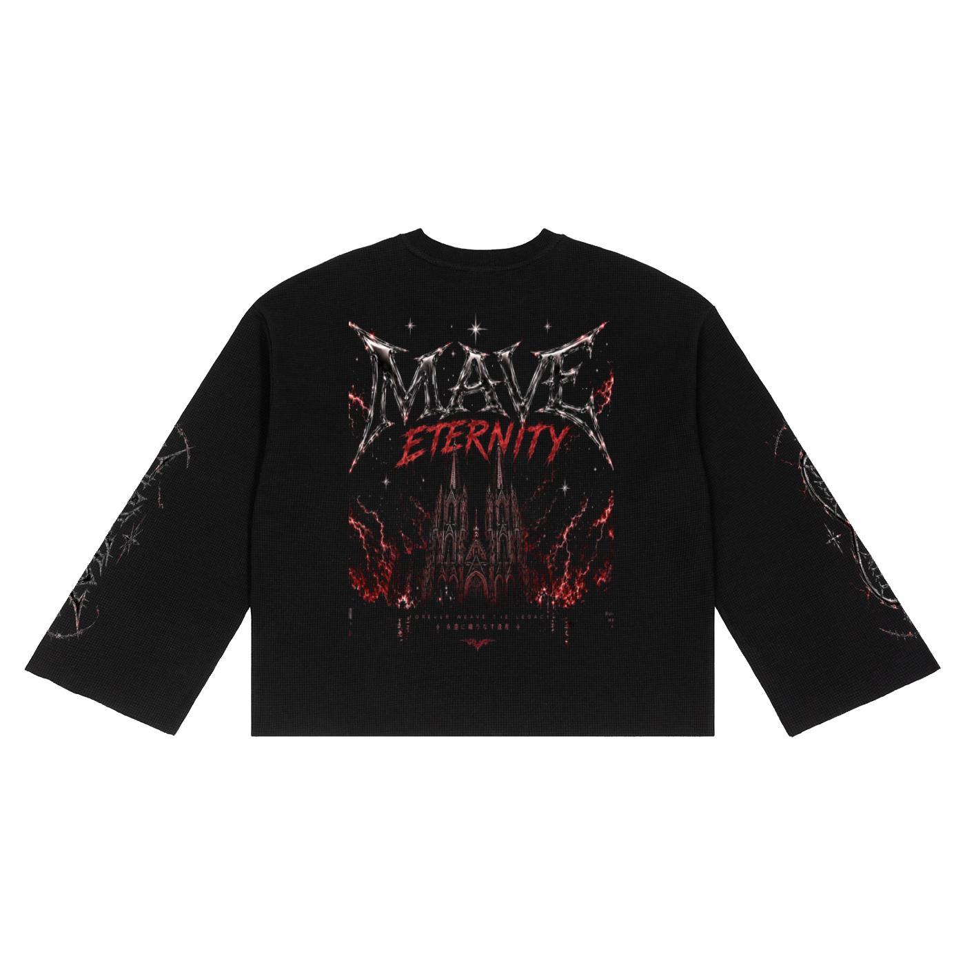 Unisex Waffle Raw Edge Mave Eternity T-Shirt
